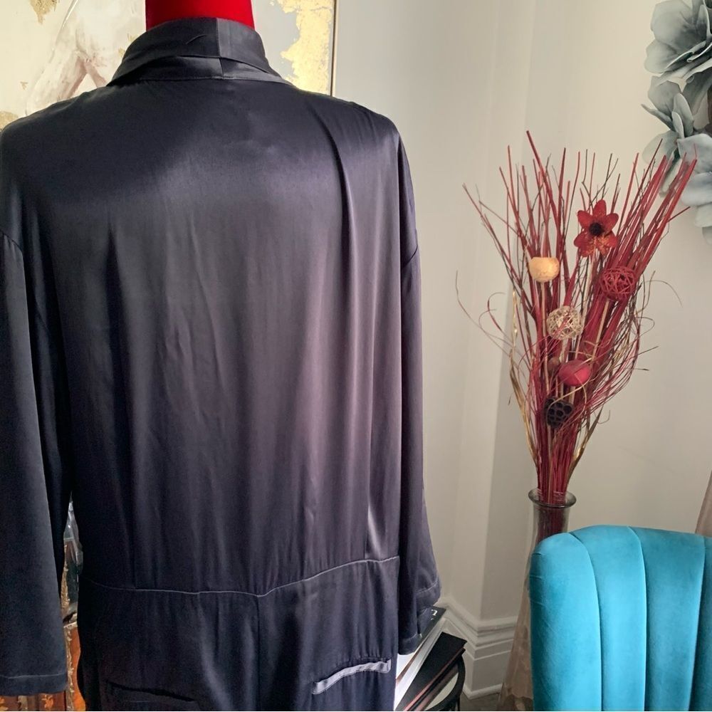 FREE PEOPLE BLACK SATIN JUMPSUIT - Picture 10 of 15